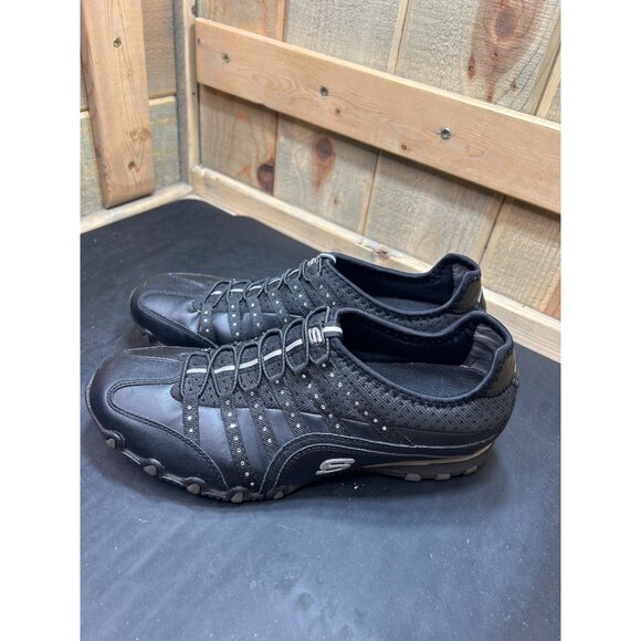 Skechers Womens Black Rhinestone Slip-On Sneakers Size 9.5 Comfortable Casual Sh - Picture 6 of 9